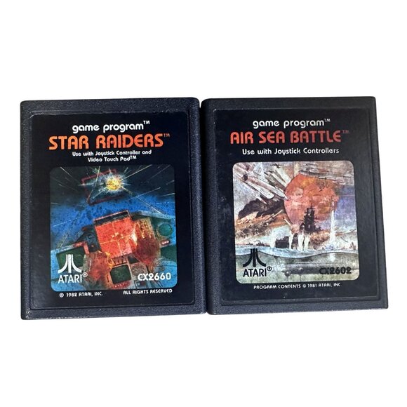 Vintage Atari 2600 Games 2 Games Air Sea Battle & Star Raiders - Picture 1 of 4